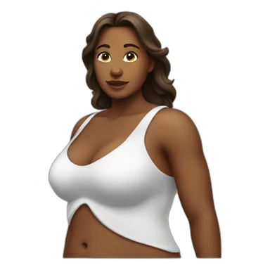 extra big female torso sticker