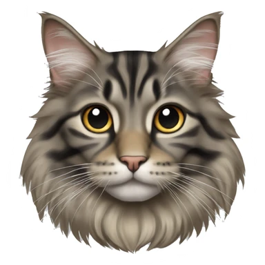 tan grey and black tabby maine coon sticker