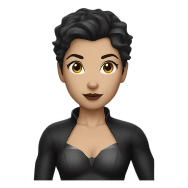 Batwoman white skin dark hair sticker