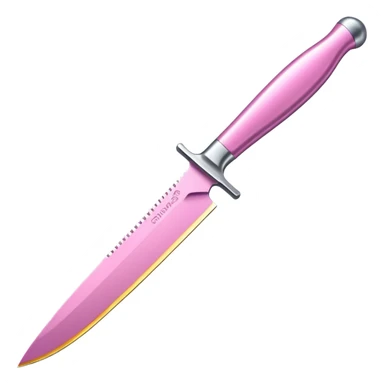 glitter pink knife sticker