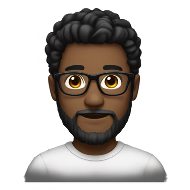 white young man with brown eyes and black hair and glasses and hair to the let and anchor beard sticker