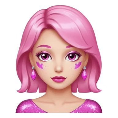 glitter pink sexy sticker