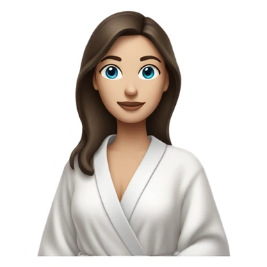 In Robe Spa day white girl brunette blue eyes sticker