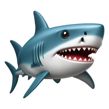 Shark wearing Christmas hat sticker