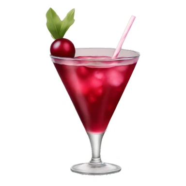 Cranberry cocktail sticker
