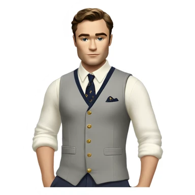 Chuck bass ralph lauren polo vest sticker