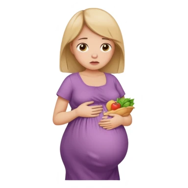 Pregnant girl sad for cravings sticker