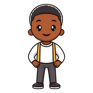 Black man in home sticker