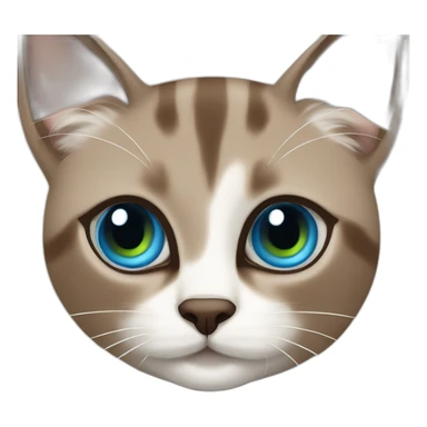 blue eyes brown siamois cat with mojito sticker