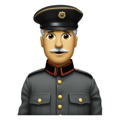 Charlie Chaplin in soldier uniform sticker