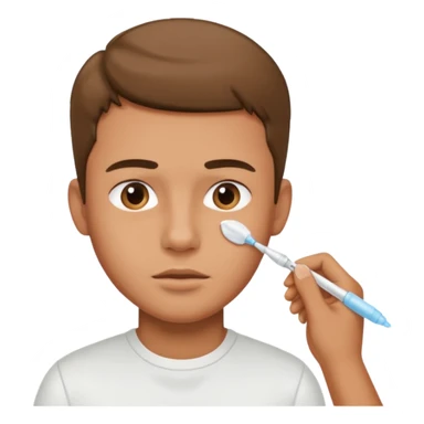 cheek swab for young man, sticker