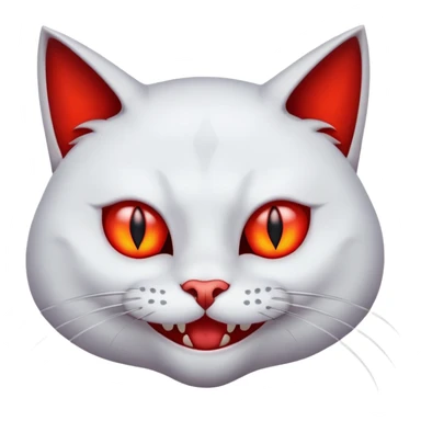 Cat with devil smile and rogs  sticker