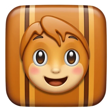 retro caramel striped  sticker