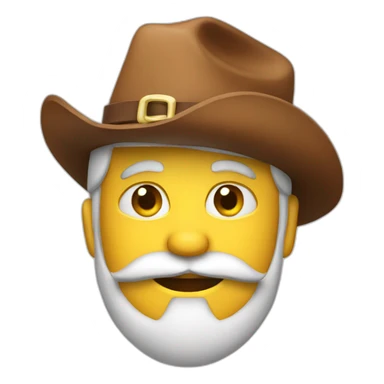 Santa with a cowboy hat sticker