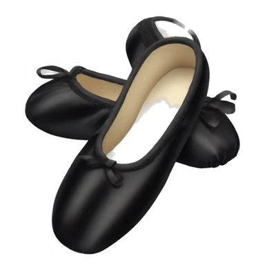 Black satin pointe shoes sticker