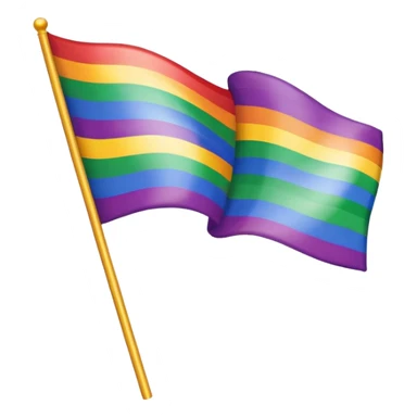 simple iconic rainbow pride flag sticker