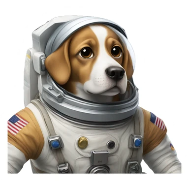 Dog astronaut sticker