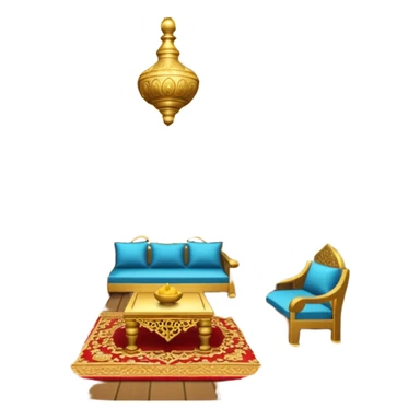 wealthy persian room, sassanid empire, ancient persia sticker