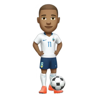 Mbappé avec la coupe du monde sticker