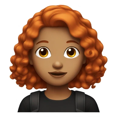 Girl with red hair and black top sticker