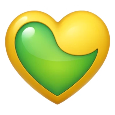 yellow heart + green heart sticker
