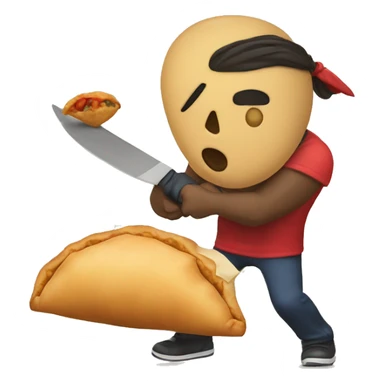 Perogui fighting with a empanada sticker
