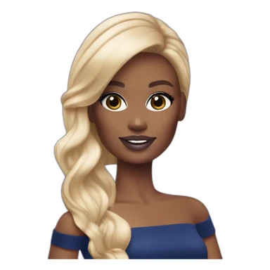 barbie girl with mate navy blue skin sticker
