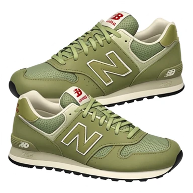 pale olive new balances sticker