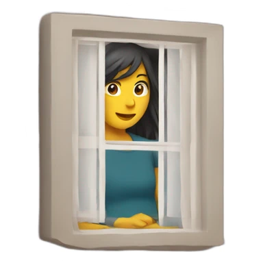 Maruja en ventana sticker