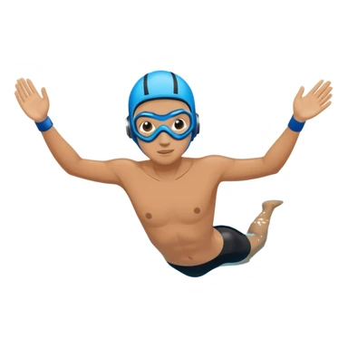 determined pool diver dives into a pool of confidence blue water  sticker