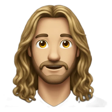 long hair guy editing photoshop sticker