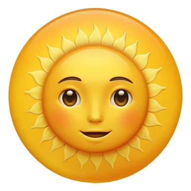 a sun emoji with no eyes, nose, or mouth sticker