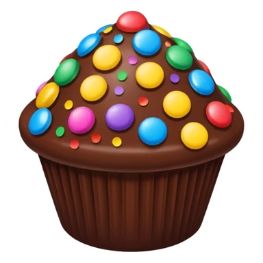 brigadeiro with large colorful confetti, transparent background sticker