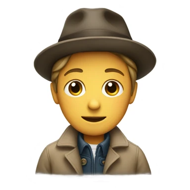 Boy in hat and coat sticker