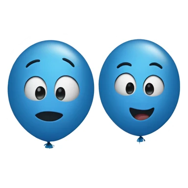two blue balloons sticker