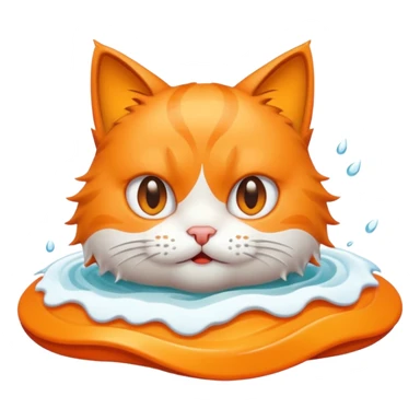 a bad kitty on the waves sticker