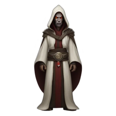 hyperrealist sith jedi in world of warcraft sticker