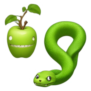 Snake apple and Snake game, sticker