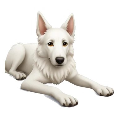 White shepherd doing yoga  sticker