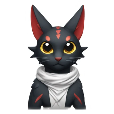  Kawaii Edgy Cool Beautiful Nargacuga-Litten full Outlined body sticker