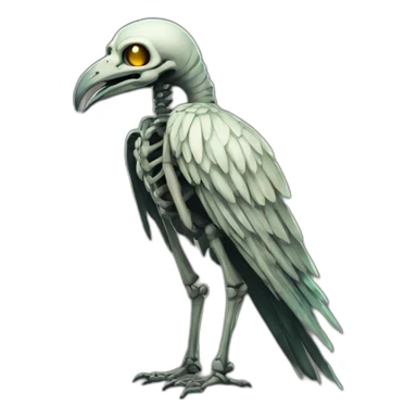 Egyptian eldritch skeleton bird of infinite darkness sticker