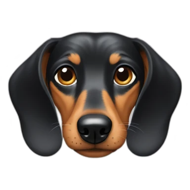 Dog head reality dachshund sideways lefts one eye sticker