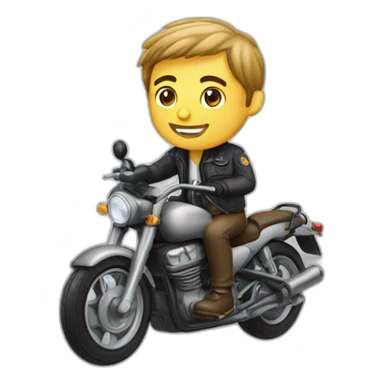 Olivier LEVRY sur une moto sticker