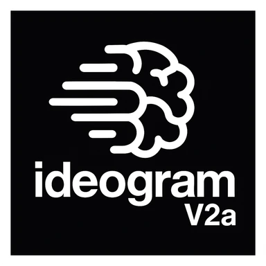 recreate this logo with text of "ideogram V2a", MAKE IT FIT IN SQAURE  sticker