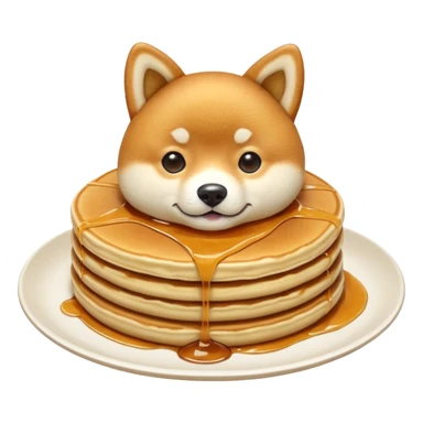Shiba Jasper pancakes ice cream  sticker