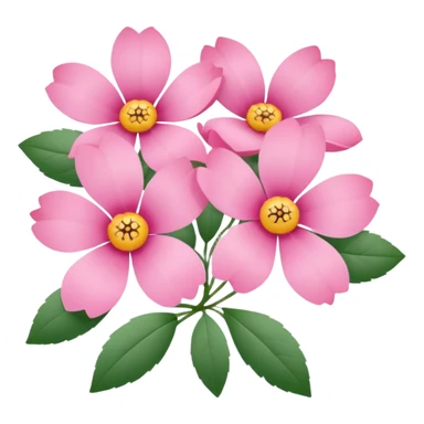 Polaroid photo of pink flowers sticker