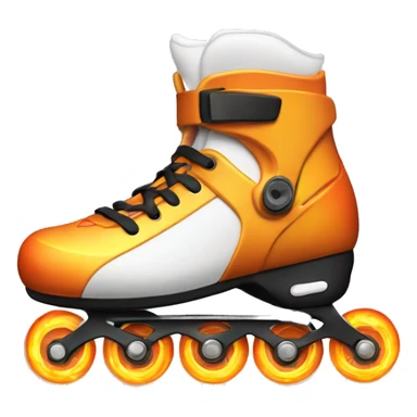 an inline rollerblade that only has the wheels on fire sticker