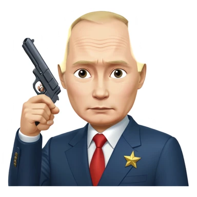Путин наводит пистолет себе на висок sticker