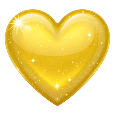 yellow heart with a glitter effect sticker