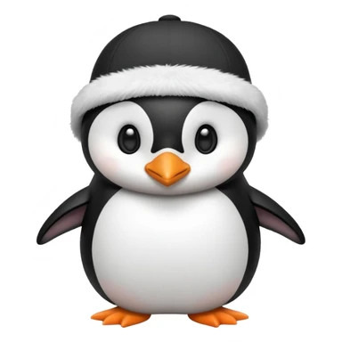 Un pingüino con gorra sticker